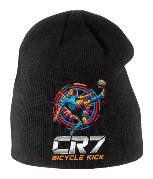 Dětská zimní čepice Cr7 Bicycle Kick  Akrobatické Nůžky Síla Elegance A Legendární Gól