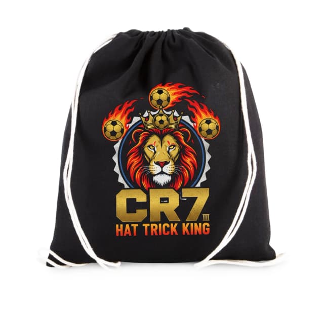 Vak na záda Cr7 Ohnivý Lev Král Hat Trick S Korunou A Míči