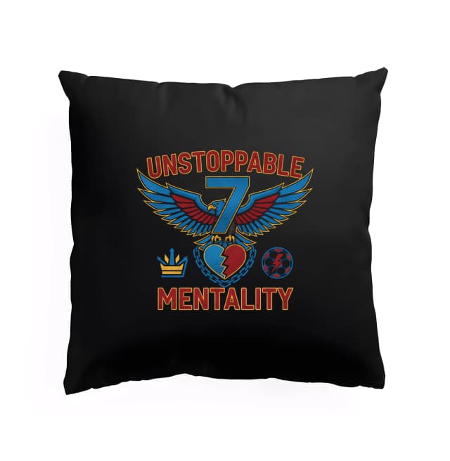 Polštář Unstoppable Mentality Síla Sedmičky Orlí Vůle A Nezlomné Srdce