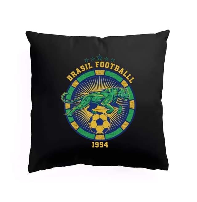 Polštář Brazílie Fotbal Retro Jaguár 1994 Zelená Žlutá Síla