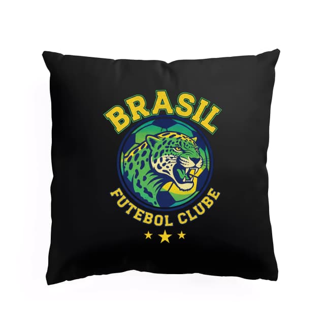 Polštář Brasil Jaguár Divoká Síla Fotbalu Tropická Vášeň