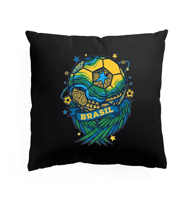 Polštář Samba Fotbal Brazílie Hvězdný Balón A Křídla Amazónie