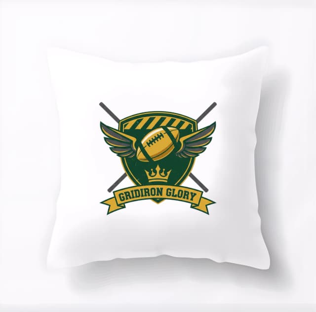 Polštář Křídla Gridiron Glory Královský Znak Amerického Fotbalu Pro Fanoušky
