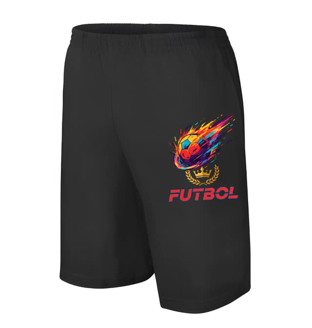 Pánské/dětské kraťasy Ohnivá Koruna Futbolu Neonová Rychlost Vítězného Kopu