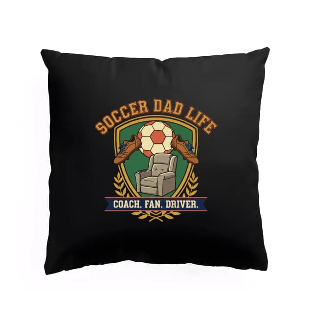 Polštář Soccer Dad Life Fotbalový Táta Trenér Fanoušek Řidič Král Gauče