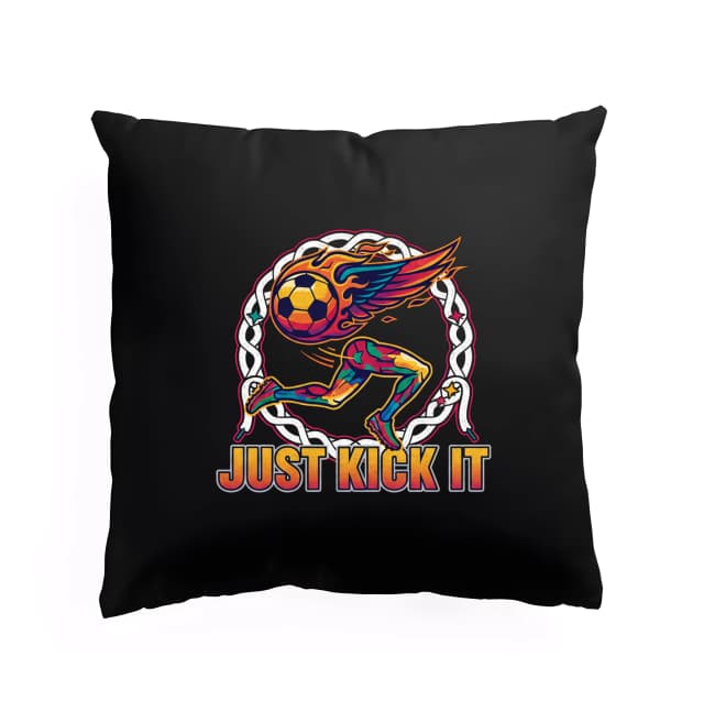 Polštář Plamenný Fotbalový Míč S Křídly Just Kick It Pro Rychlé Kopy
