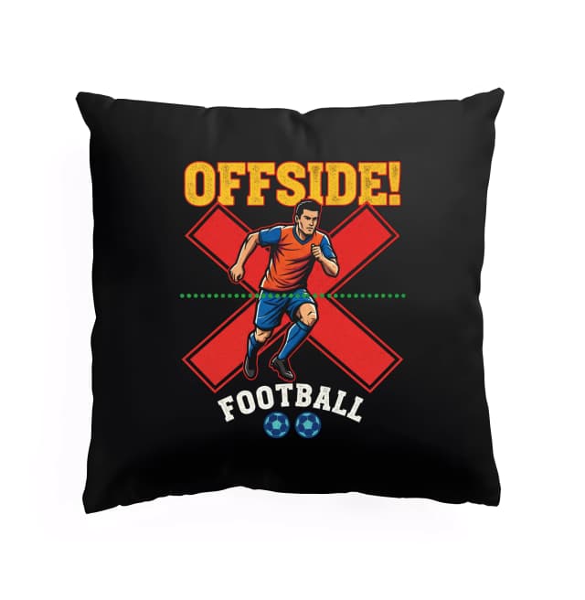 Polštář Offside Dynamický Fotbalový Moment S Červeným Křížem A Hráčem