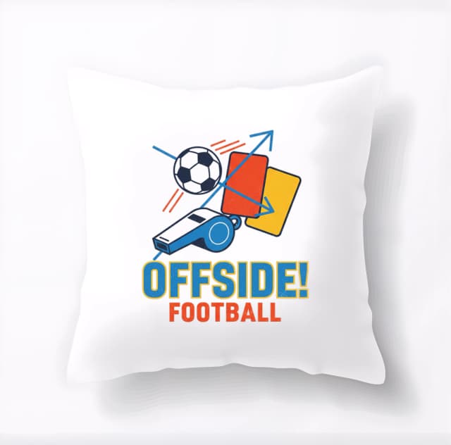 Polštář Offside Fotbalové Písknutí Žlutá A Červená Karta Rozhodčí A Taktika