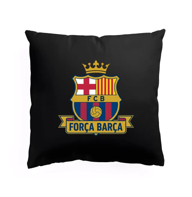 Polštář Zlatá Koruna A Barça Emblém Síly A Hrdosti Fotbalových Fanoušků