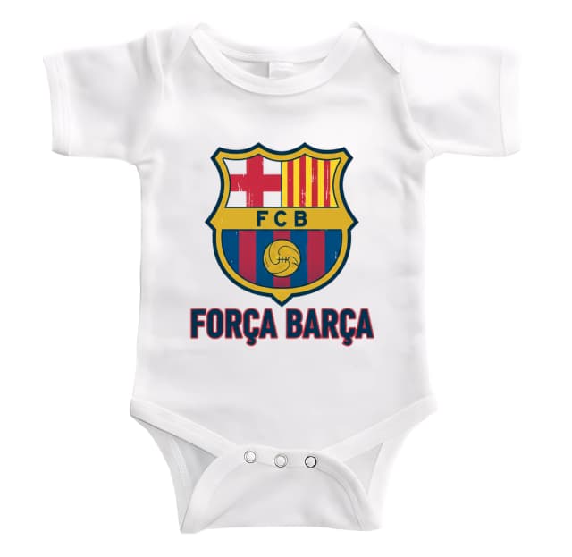 Dětské body Síla Tradice A Vášně Fc Barcelona V Retro Erbovém Designu