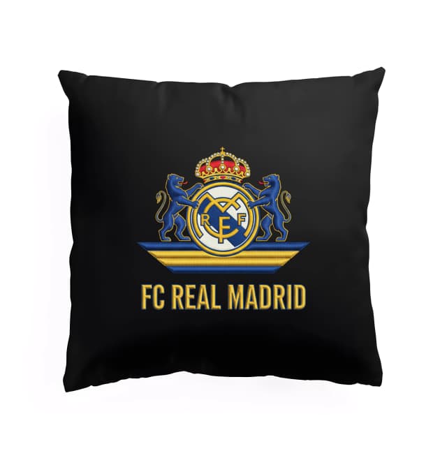 Polštář Královský Zlatý Erb Fc Real Madrid Luxusní Lví Emblém Noční Elegance