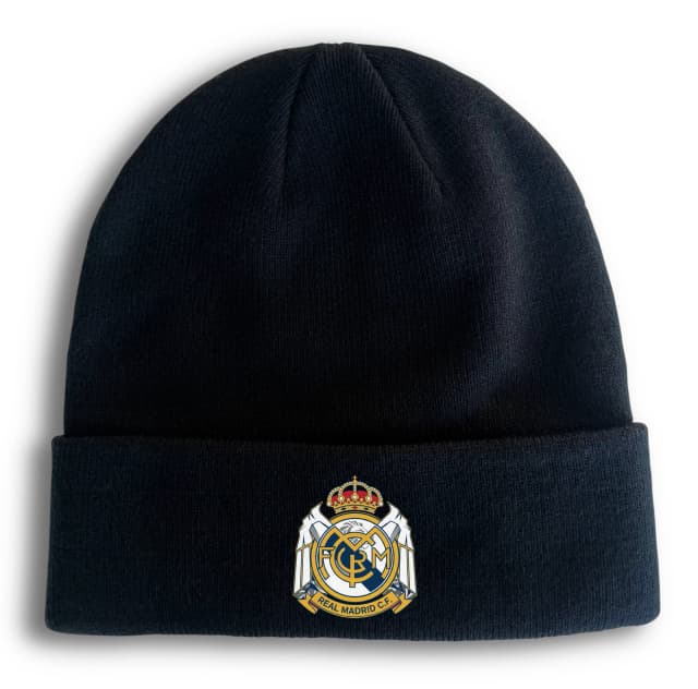 Zimní čepice Královský Emblém Real Madrid Retro Zlatá Modrá Symbolika Ikonický