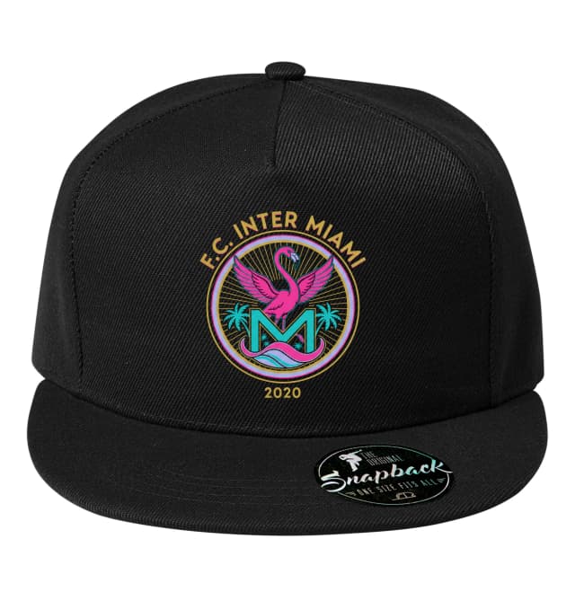 Snapback Neonový Plameňák Miami Zlaté Palmy Vlny A Západ Slunce 2020
