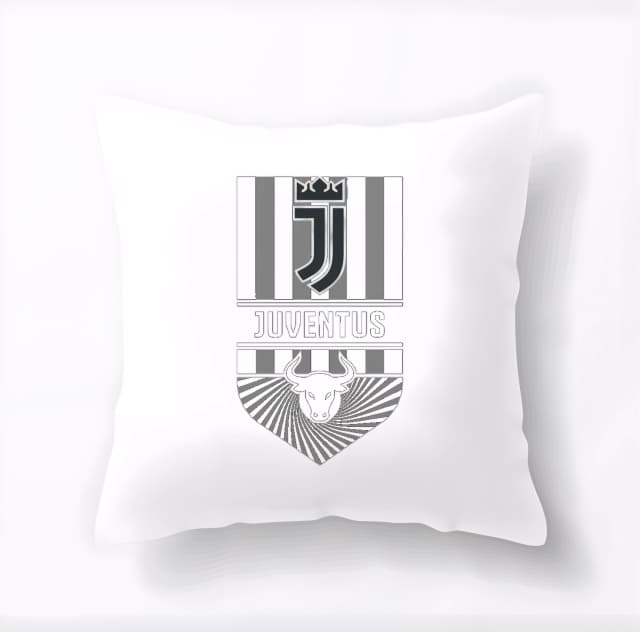 Polštář Královský Juventus Černobílý Štít Býčí Síla A Koruna