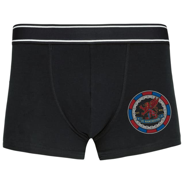 Boxerky Okřídlený Lví Gryf A Městský Erb Fc Manchester V Retro Stylu