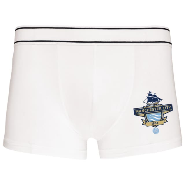 Boxerky Retro Námořní Logo S Lodí A Vlnami Manchester City 1894