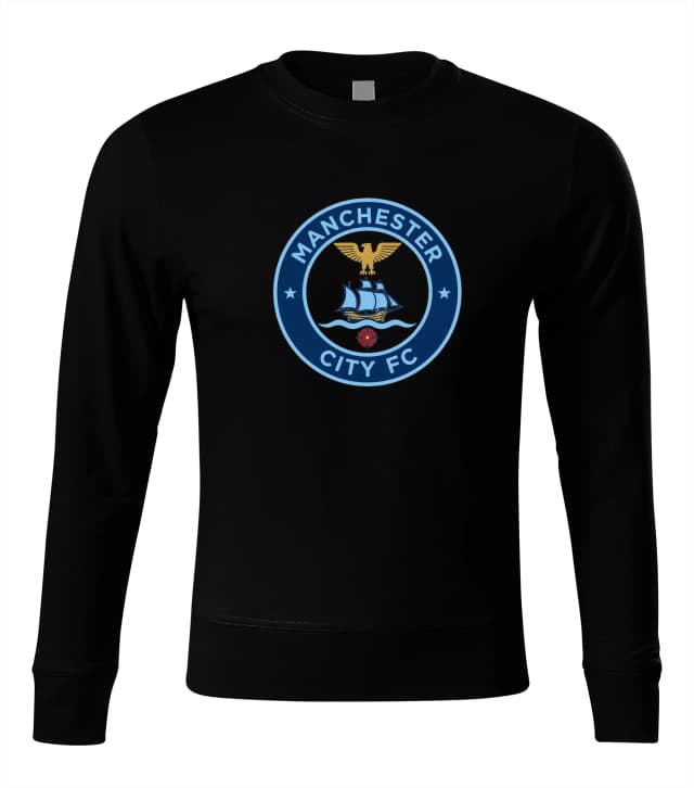 Mikina bez kapuce Manchester City Modrý Městský Erb S Lodí Orlem A Růží