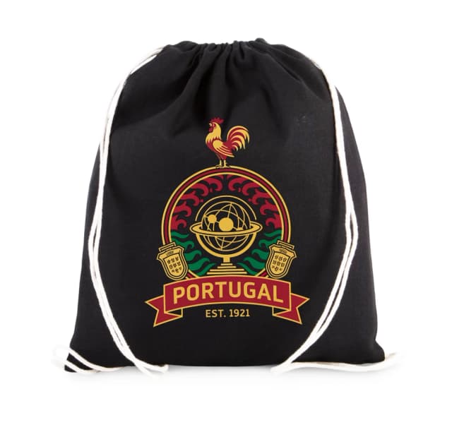 Vak na záda Portugal Kohout Zlatý Erb S Globem Štíty A Fotbalovou Legendou