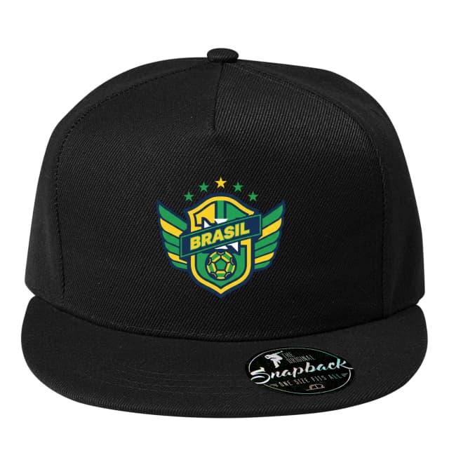 Snapback Křídla Brazílie Zlatá Hvězda Fotbalový Štít Národní Hrdost