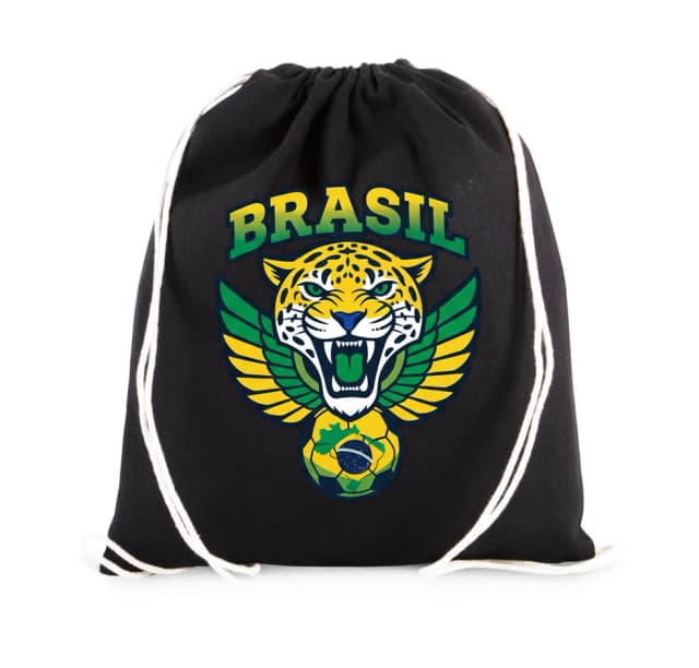 Vak na záda Divoký Jaguár Brazil Křídla Vášnivý Fotbal A Národní Síla
