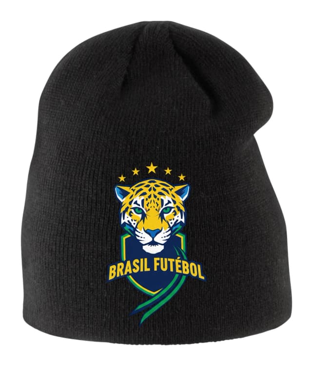 Dětská zimní čepice Hrdý Jaguár Brazil Síla Styl A Fotbalová Vášeň Pro Fanoušky