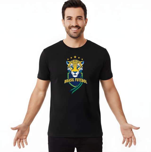 Pánské tričko Hrdý Jaguár Brazil Síla Styl A Fotbalová Vášeň Pro Fanoušky