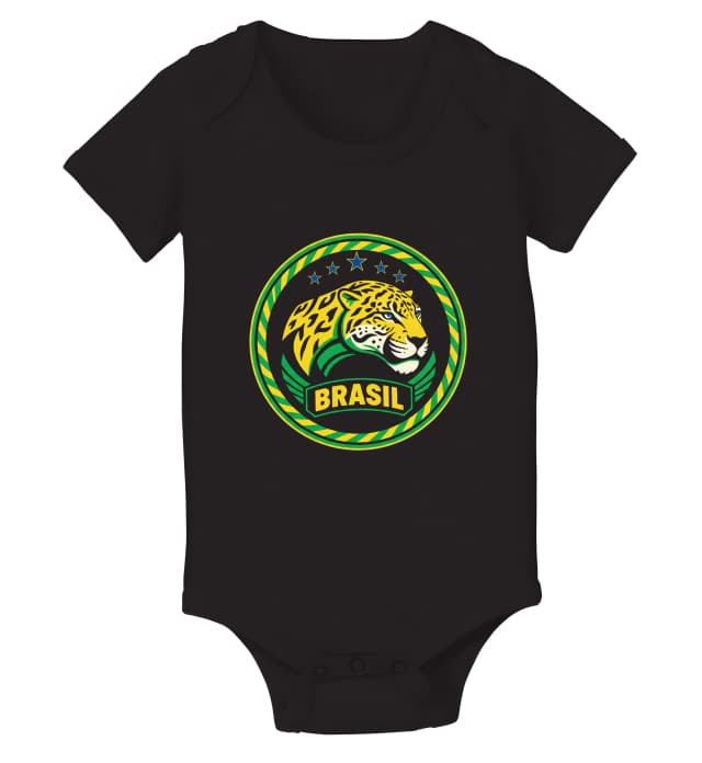 Dětské body Emblém Jaguára Brasil Tropická Síla Fotbalová Hrdost A Styl