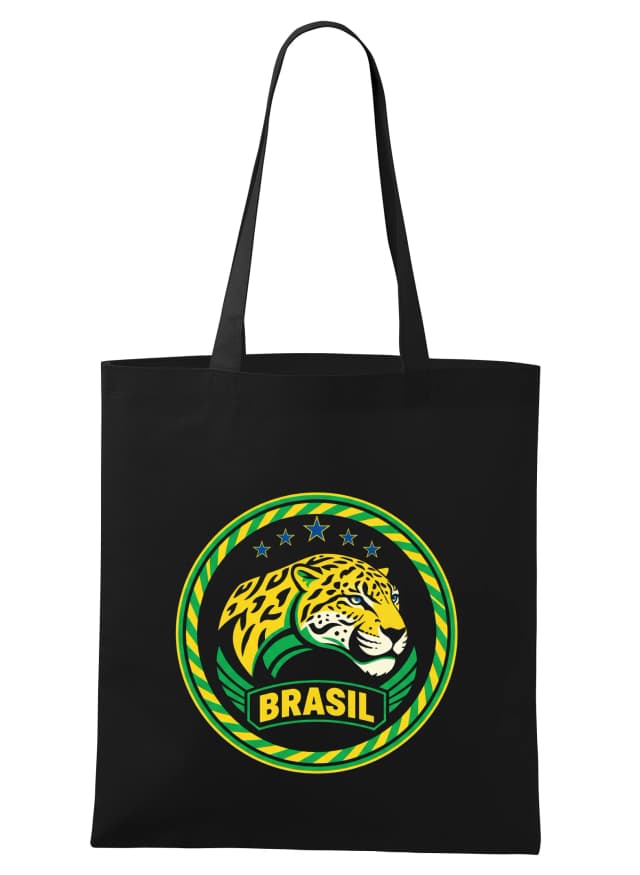 Nákupní taška Emblém Jaguára Brasil Tropická Síla Fotbalová Hrdost A Styl