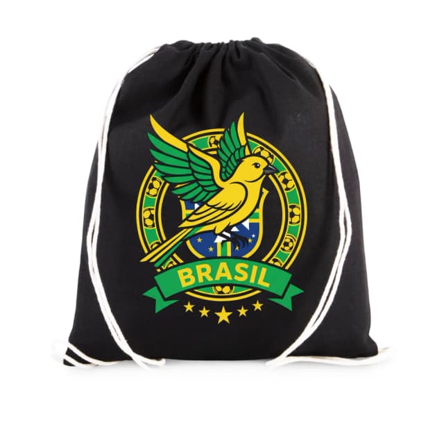 Vak na záda Kanárkové Srdce Brasil Zlatá Síla Fotbalu A Hrdost Pro Fanoušky