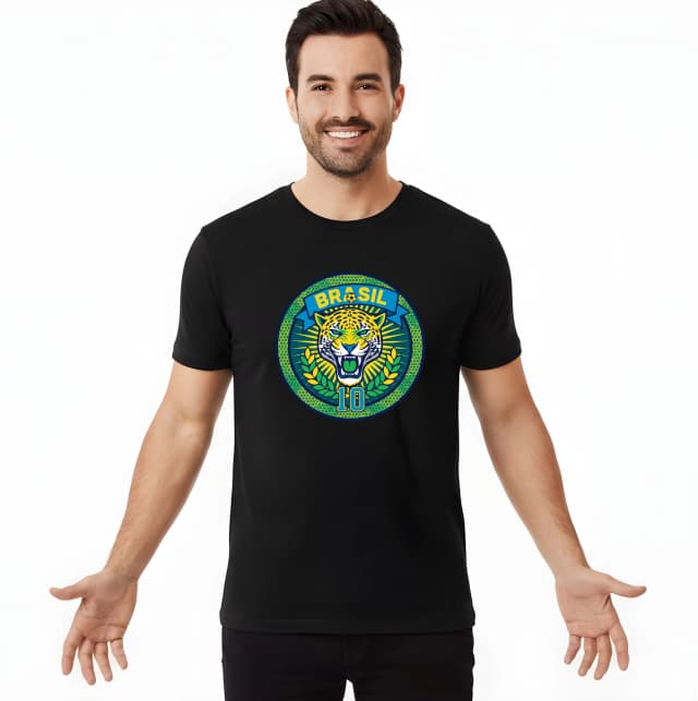 Pánské tričko Divoký Jaguár Brasil Síla Desítky A Samba