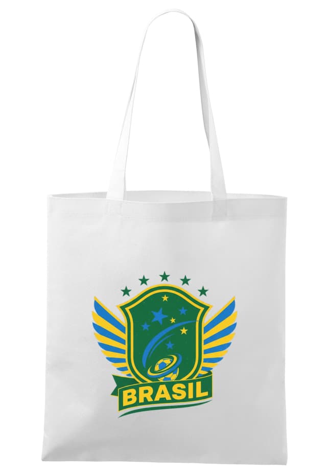 Nákupní taška Letící Štít Brasil Hvězdný Fotbalový Odkaz S Křídly A Míčem