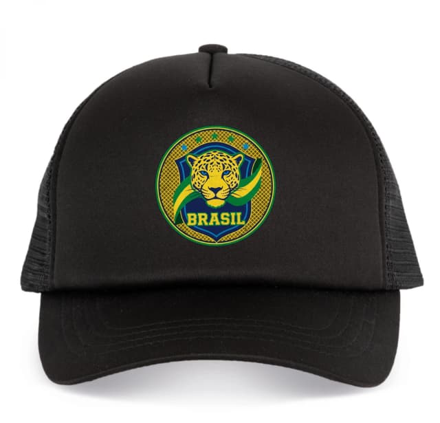 Dětská kšiltovka Jaguár Brazil Zlatá Samba Zelená Síla Fotbalové Hrdosti