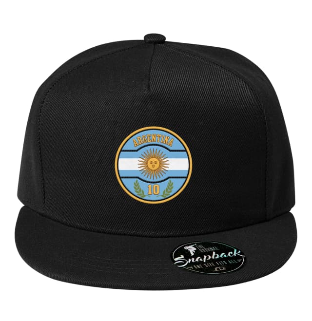 Snapback Argentina Slunce Máje A Emblém Desítky Symbol Fotbalové Legendy