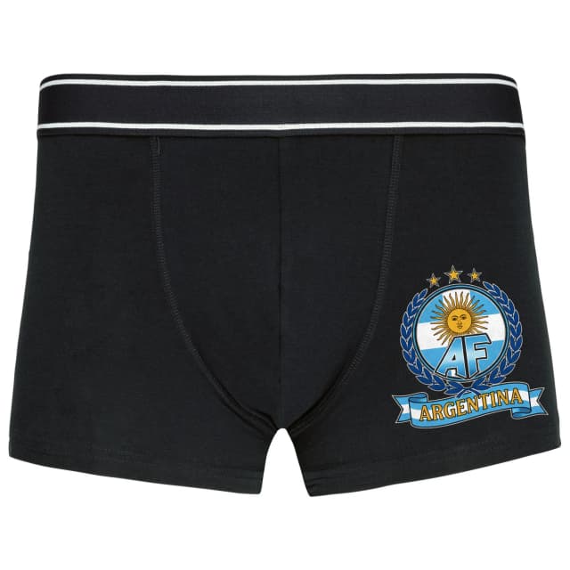 Boxerky Retro Fotbalový Emblém S Vavřínovým Věncem A Sluncem Máje Argentina