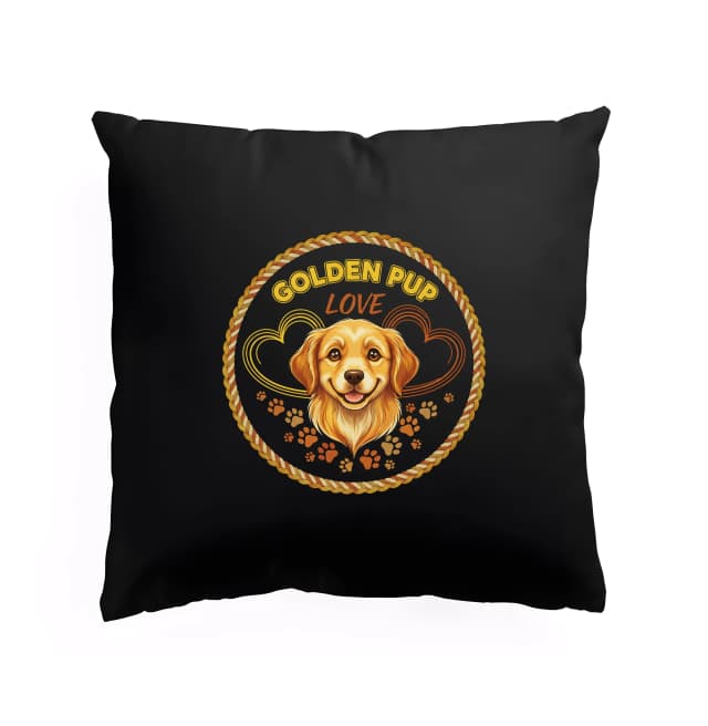 Polštář Neodolatelná Láska Ke Golden Pup A Zlatým Tlapkám