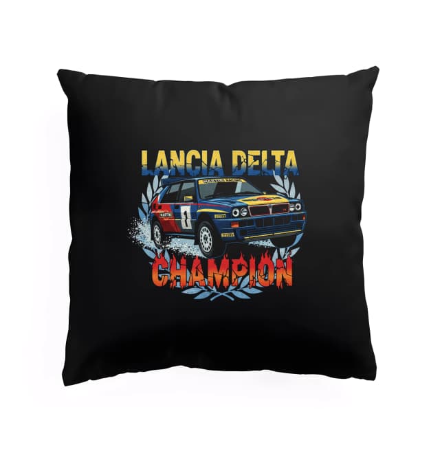 Polštář Legendární Lancia Delta Rally Šampion V Plamenech A Vítězném Skoku