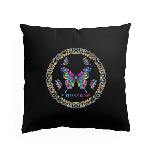 Polštář Duhový Motýlí Šperk Butterfly Bloom V Zlatém Filigránu
