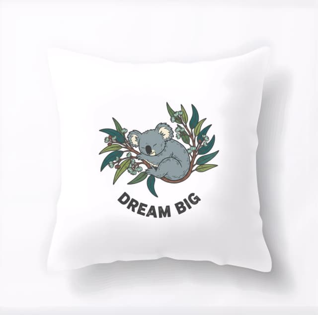 Polštář Spící Koala Ve Větvích Eukalyptu Dream Big