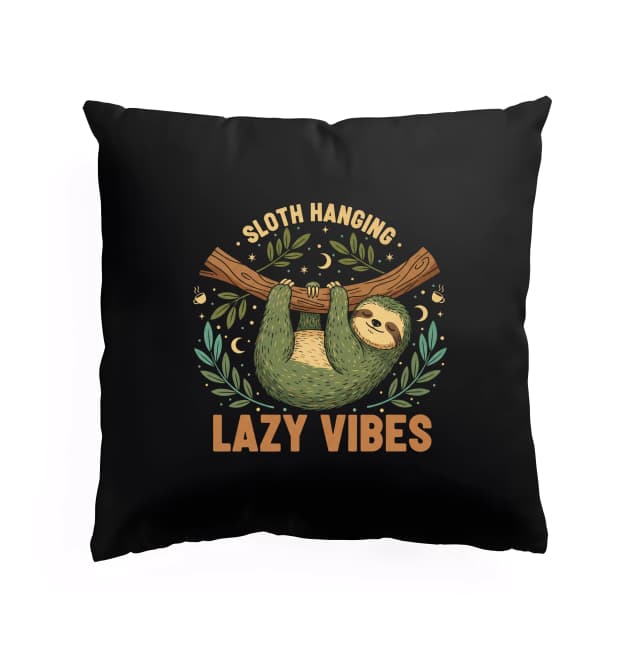 Polštář Lenochod Visící Na Větvi Lazy Vibes Noční Pohoda