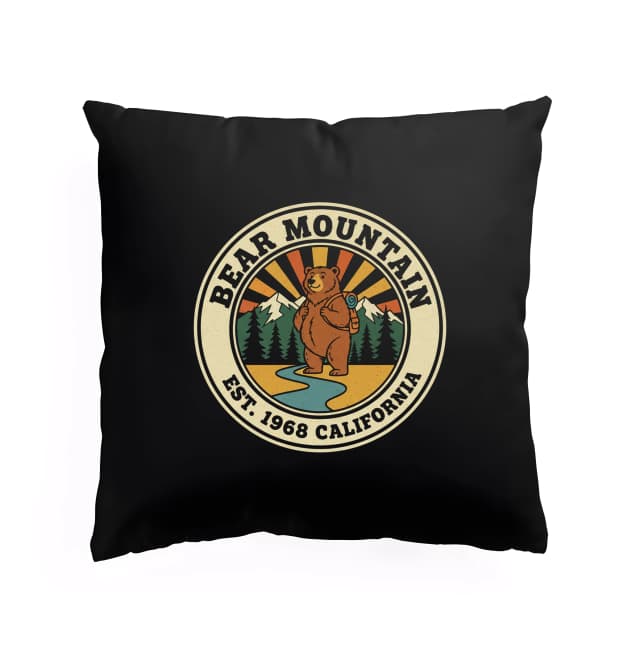 Polštář Medvědí Výprava Bear Mountain Retro Duše Kalifornie