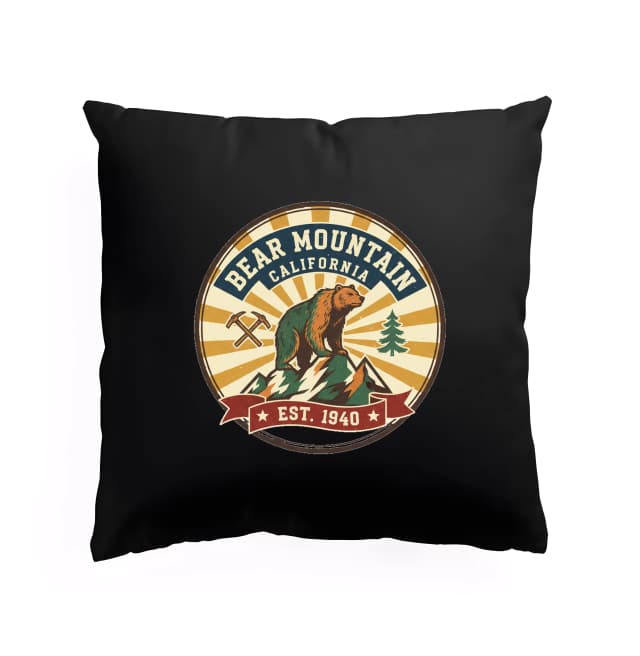 Polštář Medvědí Retro Vrchol Bear Mountain Kalifornie Dobrodružství Od 1940