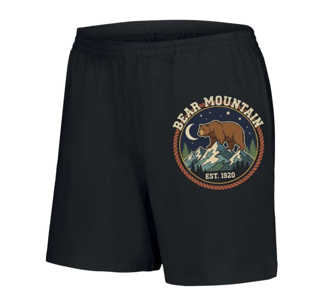 Dámské šortky Retro Horský Emblém Bear Mountain Noční Medvěd Klasika