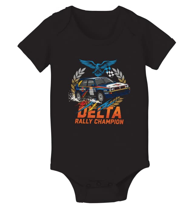 Dětské body Ikonická Delta Rally Champion Retro Šampion Šotoliny A Rychlosti