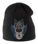 Dětská zimní čepice Německý Ovčák Odznak Police K9 Unit S Bleskem A Křídly
