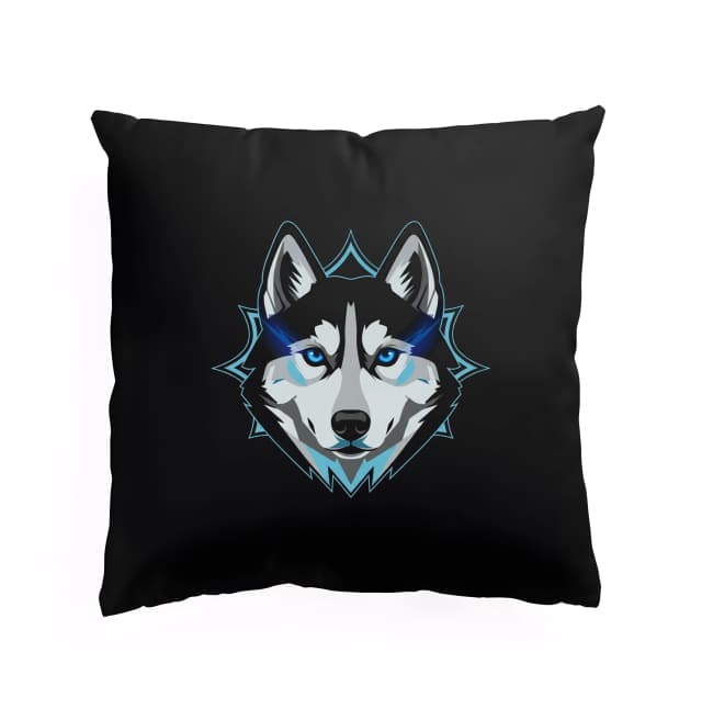 Polštář Ledový Pohled Siberian Husky S Pronikavýma Modrýma Očima