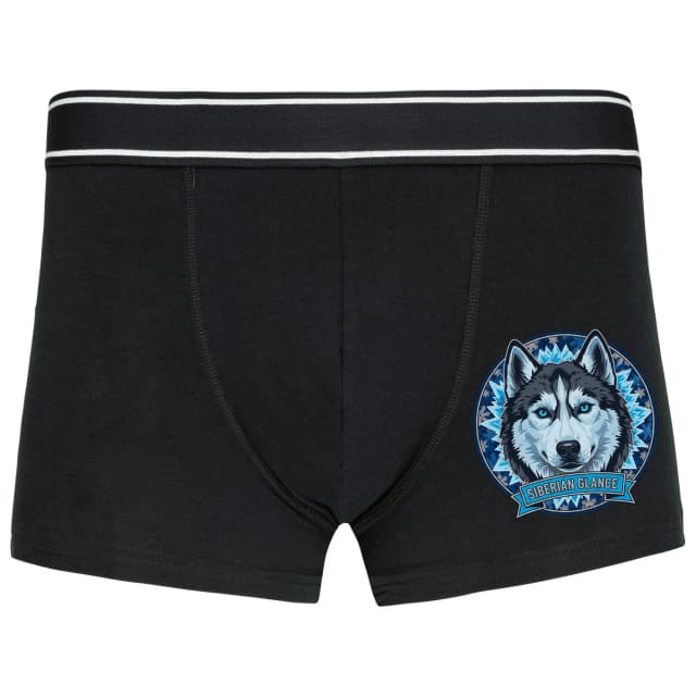 Boxerky Sibiřský Modrooký Husky Ledový Pohled Siberian Glance