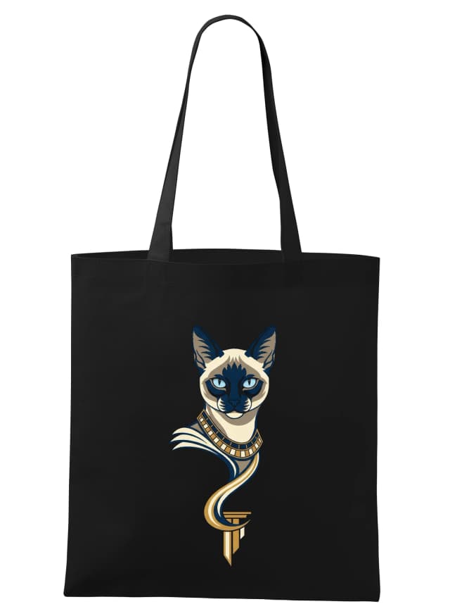 Nákupní taška Královská Siamese Kočka Bastet Zlatá Egyptská Elegance A Mystická Noblesa