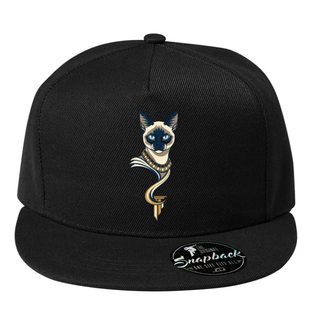 Snapback Královská Siamese Kočka Bastet Zlatá Egyptská Elegance A Mystická Noblesa