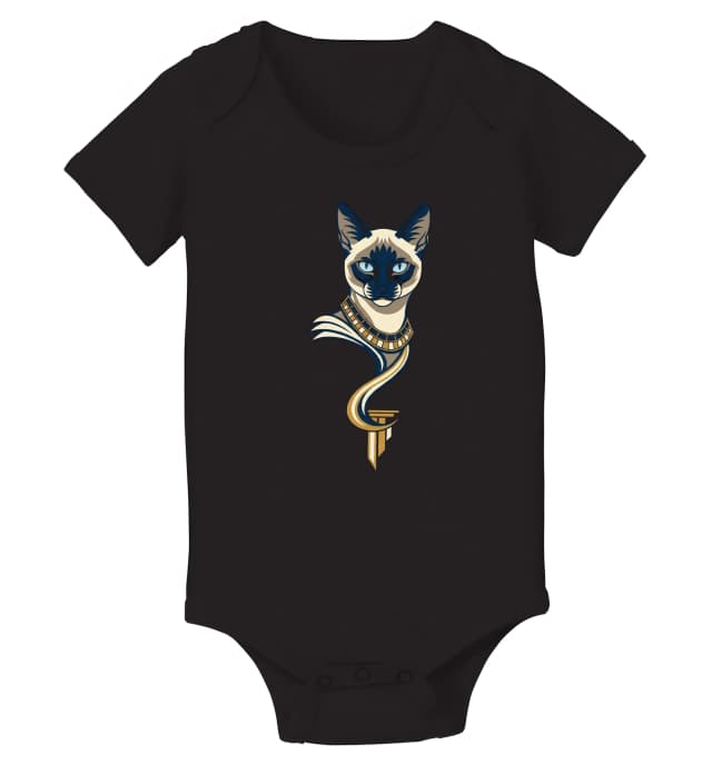 Dětské body Královská Siamese Kočka Bastet Zlatá Egyptská Elegance A Mystická Noblesa