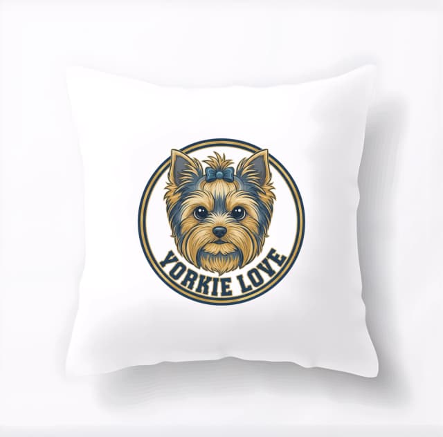 Polštář Yorkie Love Roztomilý Portrét Yorkšírského Teriéra Pro Milovníky Psů